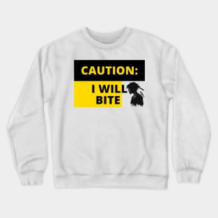 Caution Sign Zombie art label Crewneck Sweatshirt